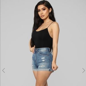 Fashion Nova Sport The Shorts-Medium Denim Wash